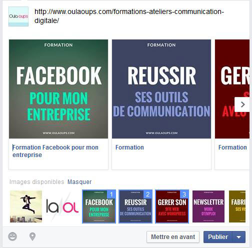 tutoriel comment mettre en place un carrousel facebook