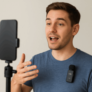 dji mic (2 émetteurs + 1 récepteur + boîtier de recharge) – micro cravate sans fil compact, double canal, portée 250 m, autonomie 15 h – système pour smartphones et caméras